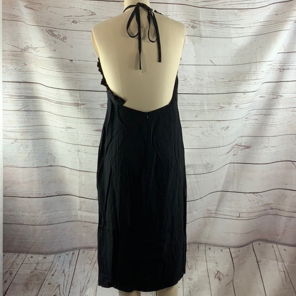 RIXO LONDON UK Backless Spaghetti Halter Midi NWOT Dress